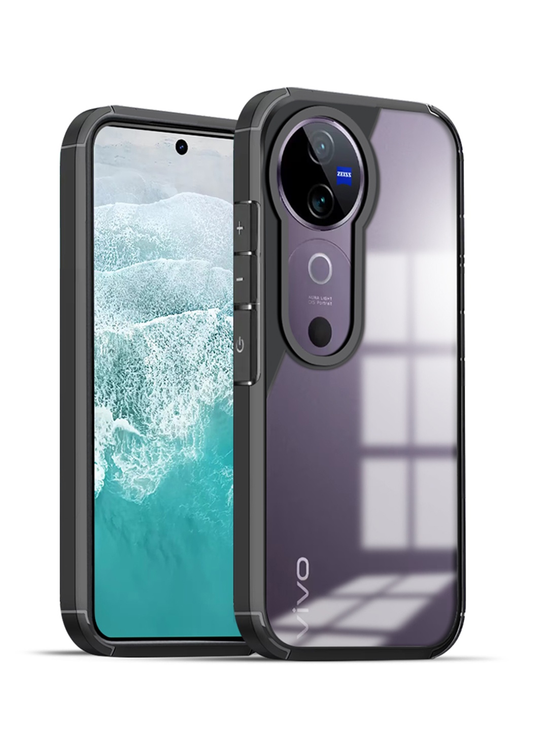 

Karwan Solid Vivo V40 5G Impact Resistant Back Case, Transparent