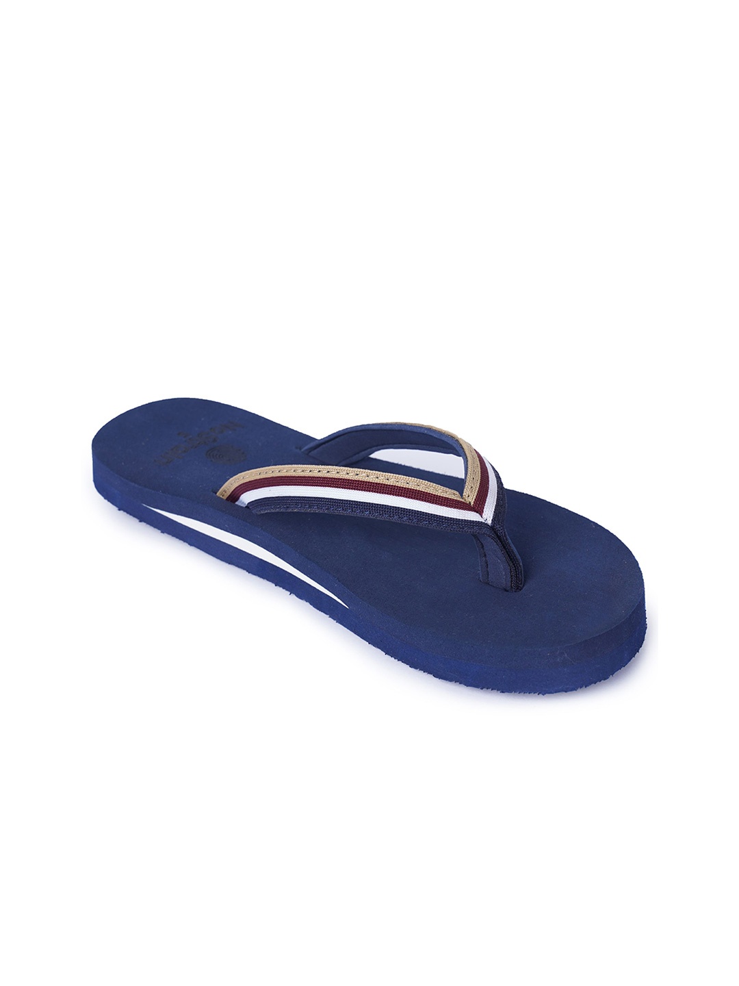 

NoStrain Women Printed Thong Flip-Flops, Navy blue