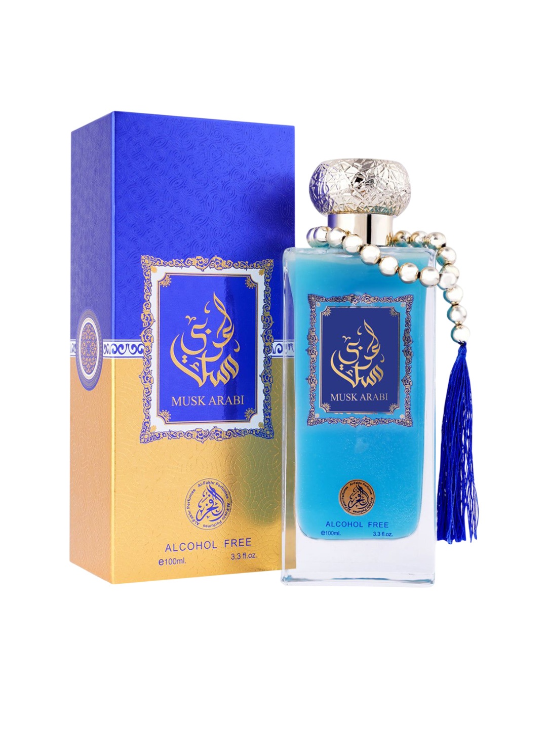 

Al-Fakhr Perfumes Men Musk Arabi Long Lasting Eau De Parfum - 100ml, Blue
