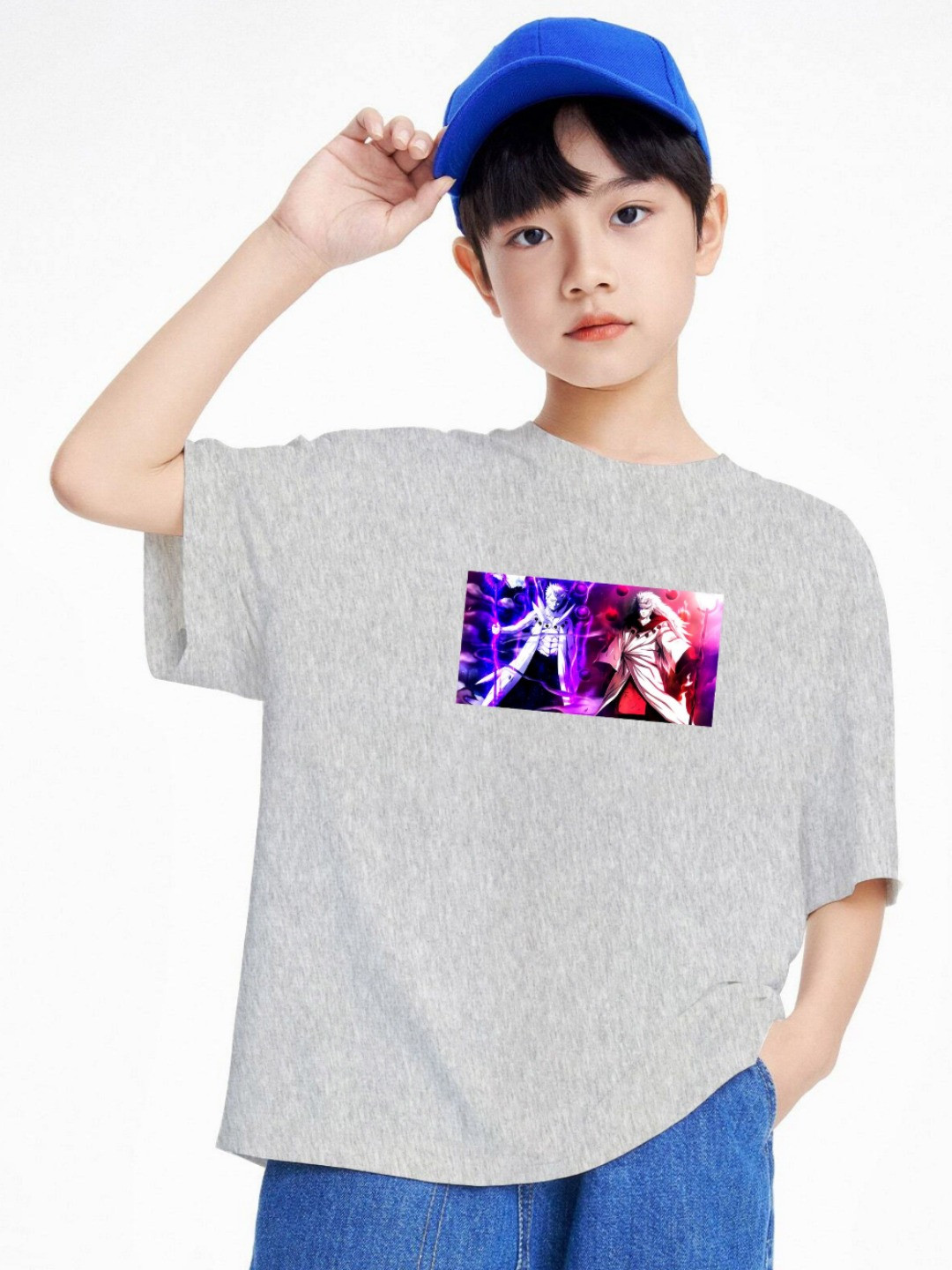 

BAESD Boys Printed T-shirt, Grey