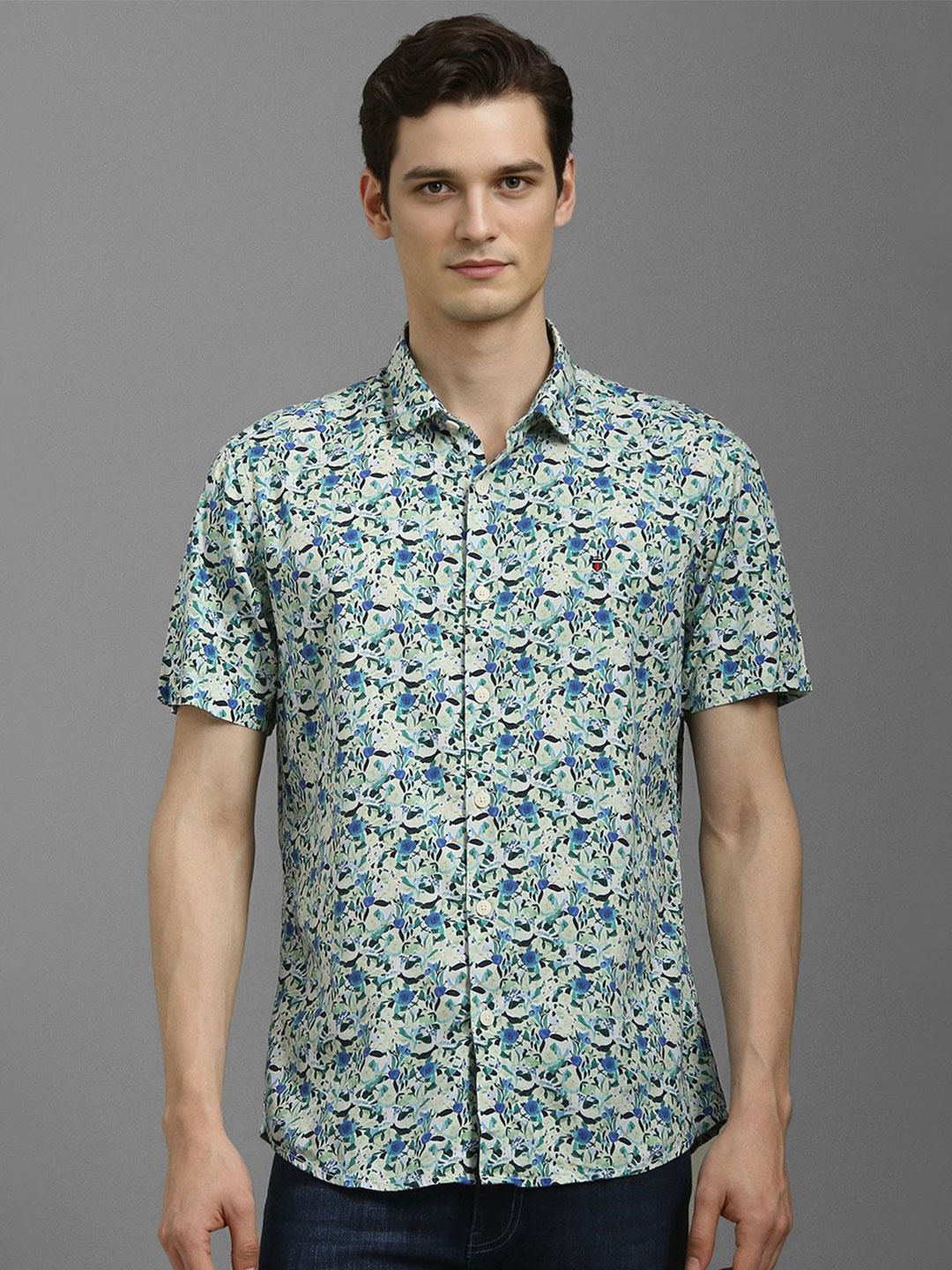 

Louis Philippe Jeans Men Slim Fit Floral Opaque Printed Casual Shirt, Multi