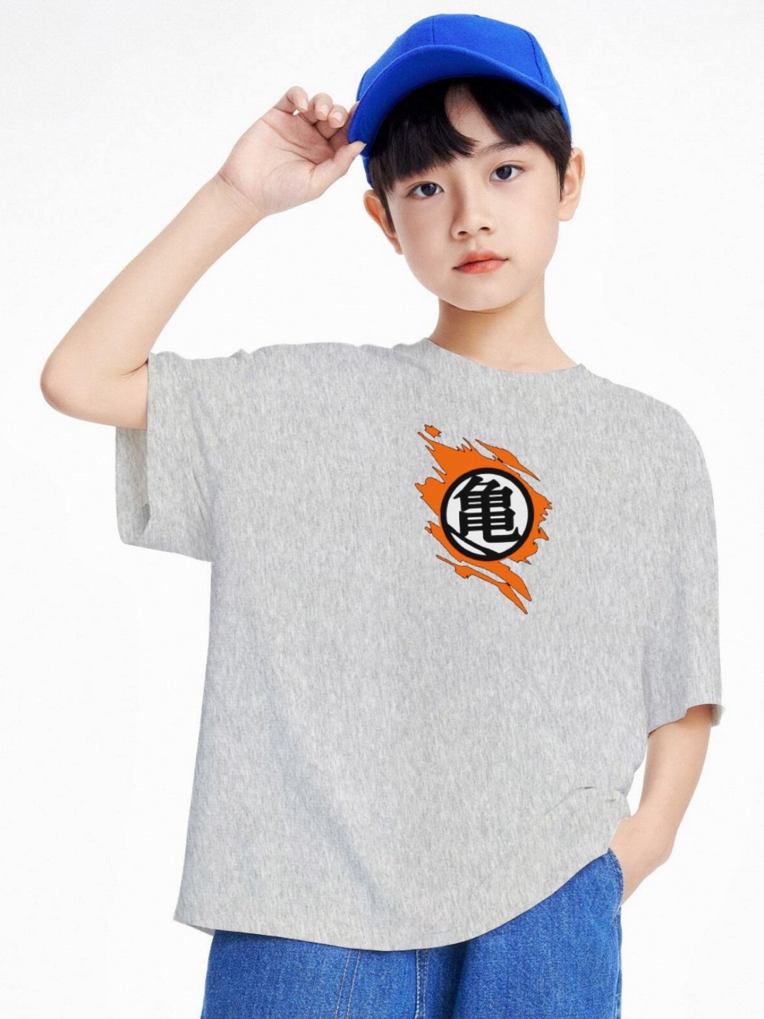 

BAESD Boys Printed T-shirt, Grey