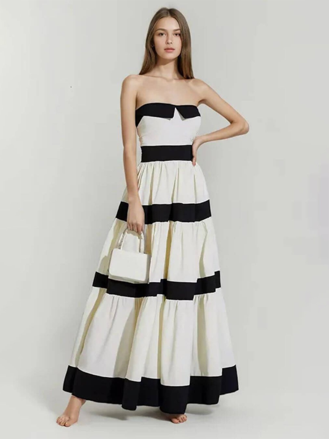 

FancyPants Bohemian Off-Shoulder Maxi Dress, Off white