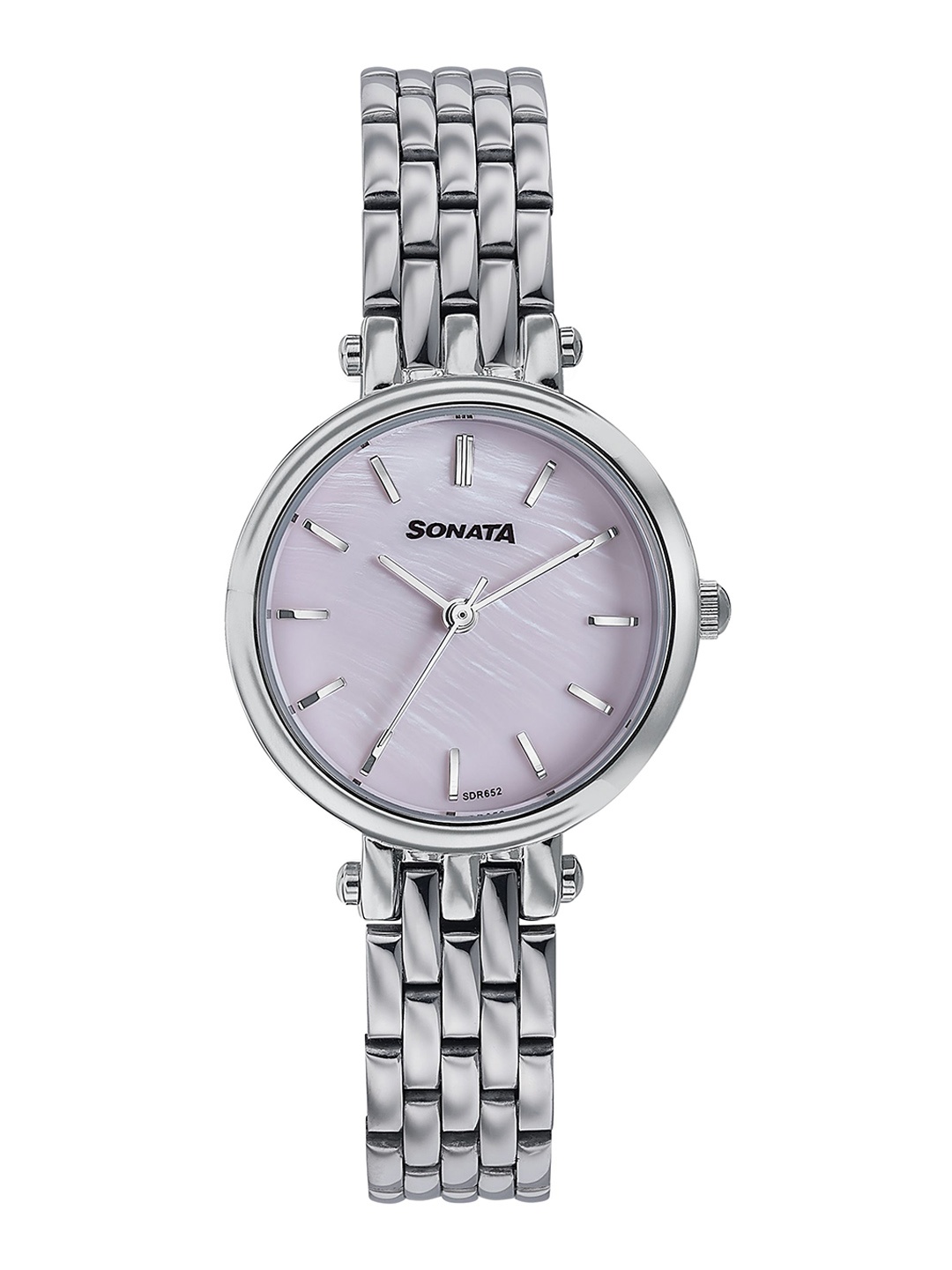 

Sonata Women Stainless Steel Bracelet Style Straps Analogue Watch 87082SM01, Purple