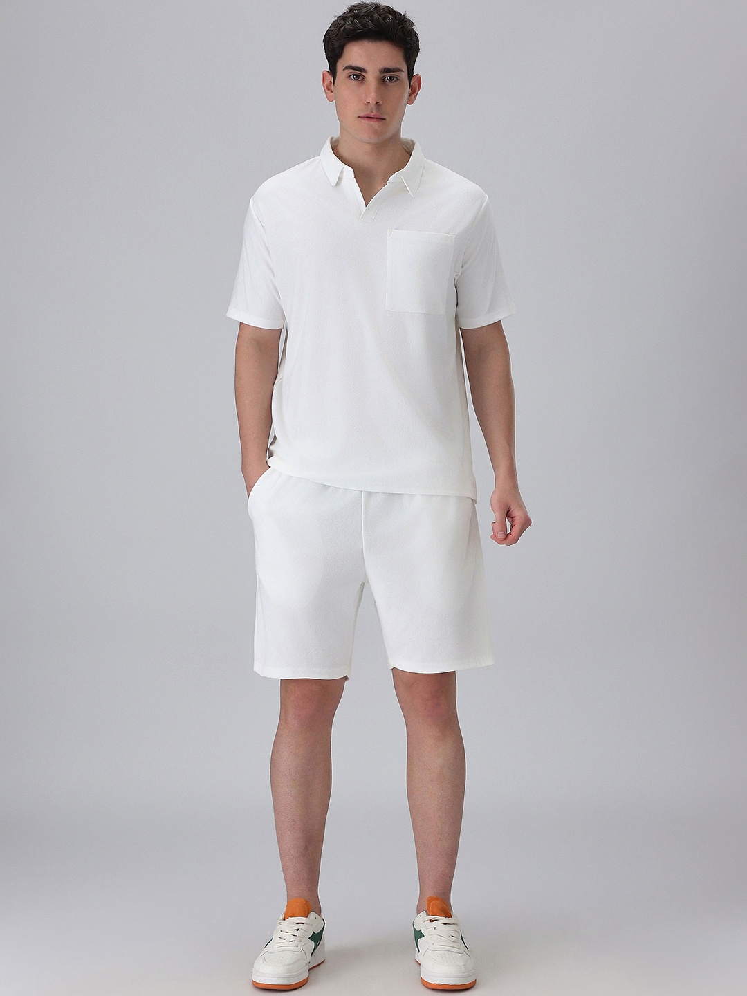 

Banana Club Knitted T-Shirt & Shorts Co-Ords, White