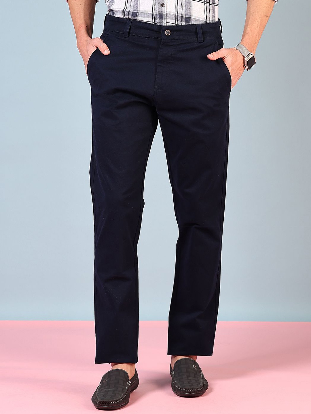 

V-Mart Men Chinos Trousers, Navy blue