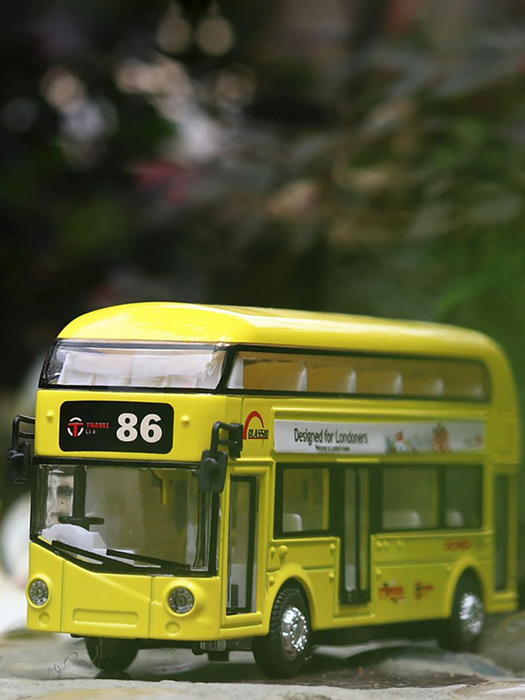 

UKAXA Kids Double Decker Bus Toy Vehicles, Yellow