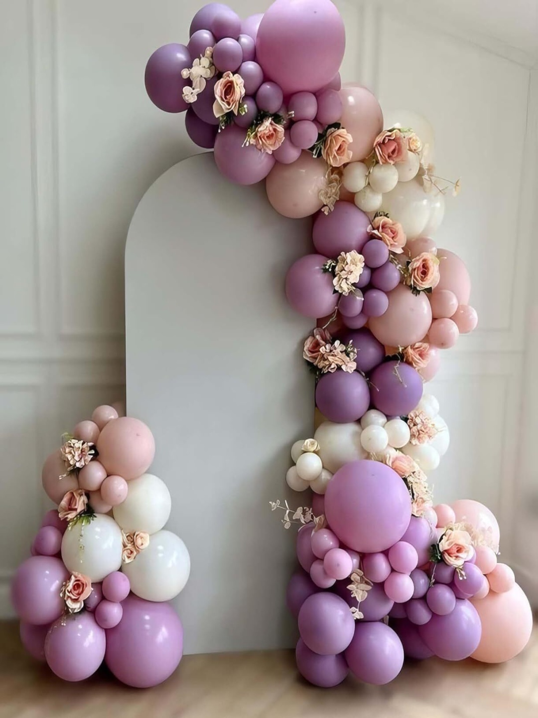 

Special You 72 Pcs White & Purple Patterned Birthday Festive Decor, Peach