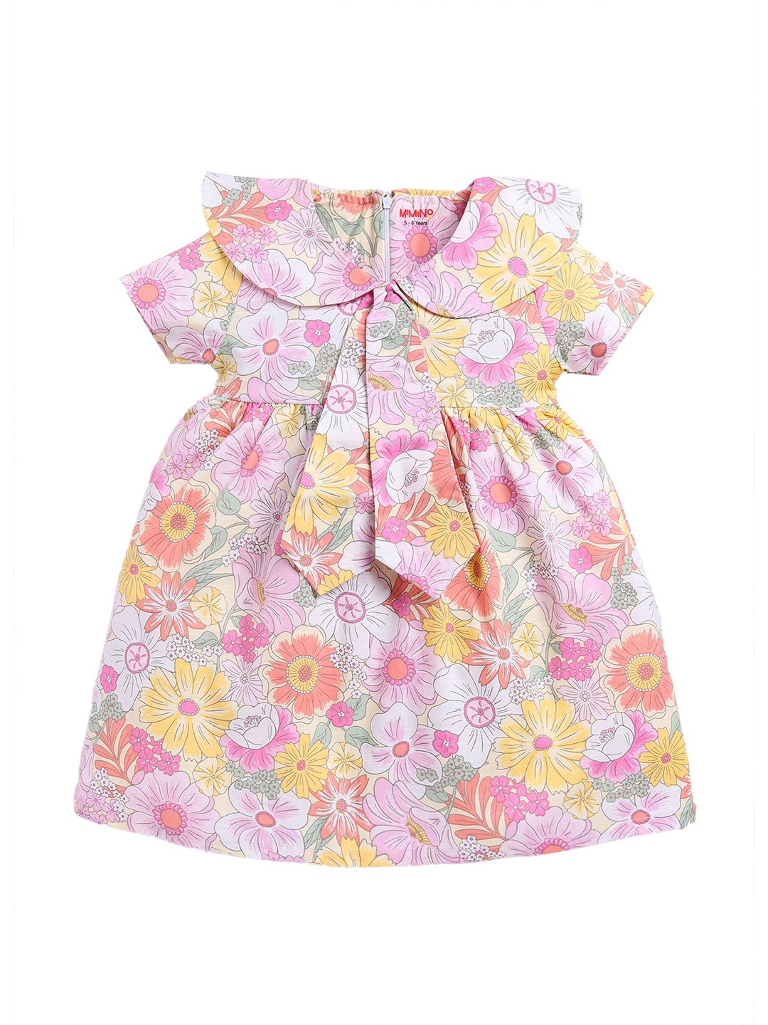 

MIMINO Floral Print Peplum Dress, Pink