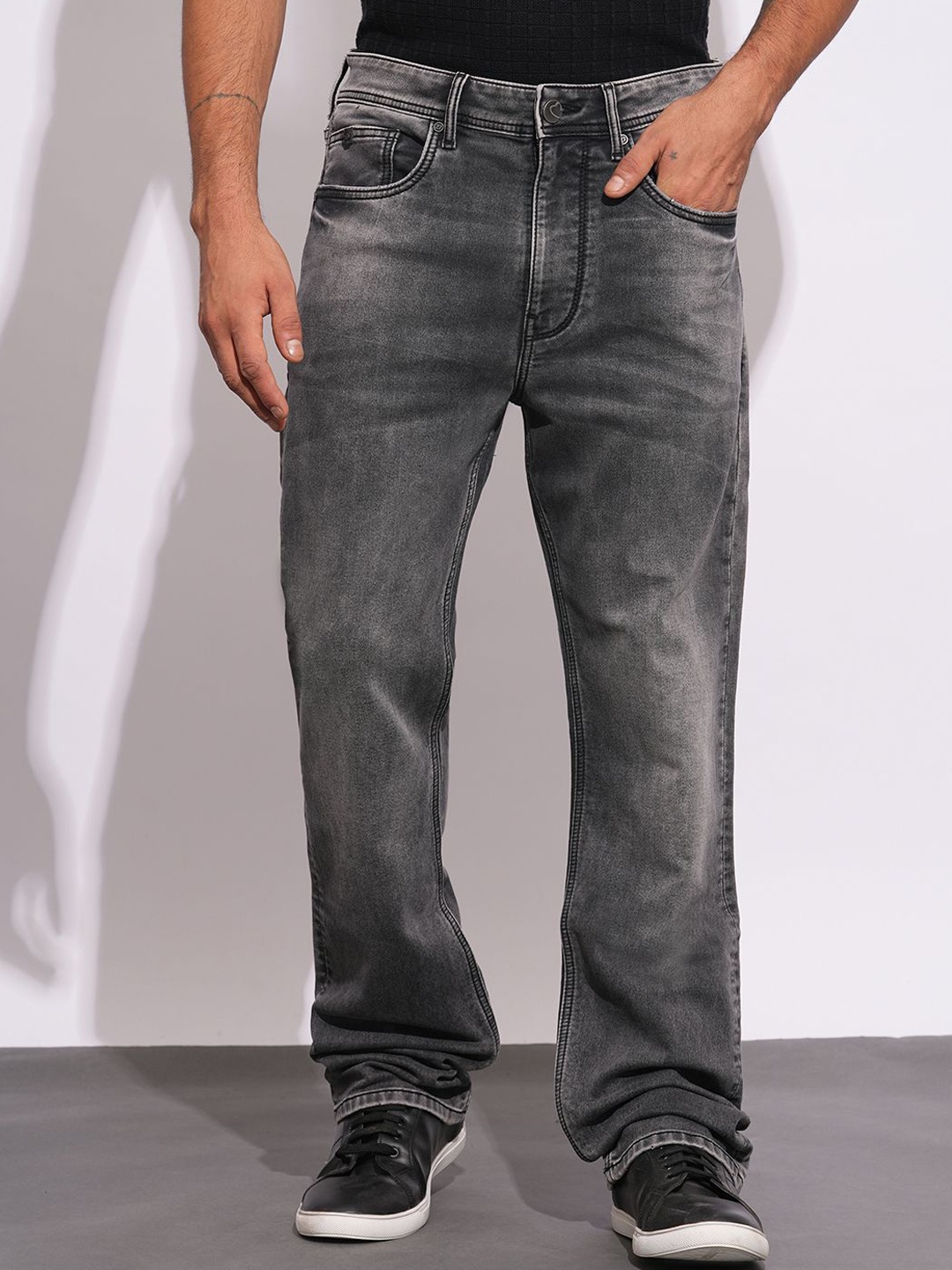 

Being Human Men Classic Light Fade Stretchable Jeans, Charcoal