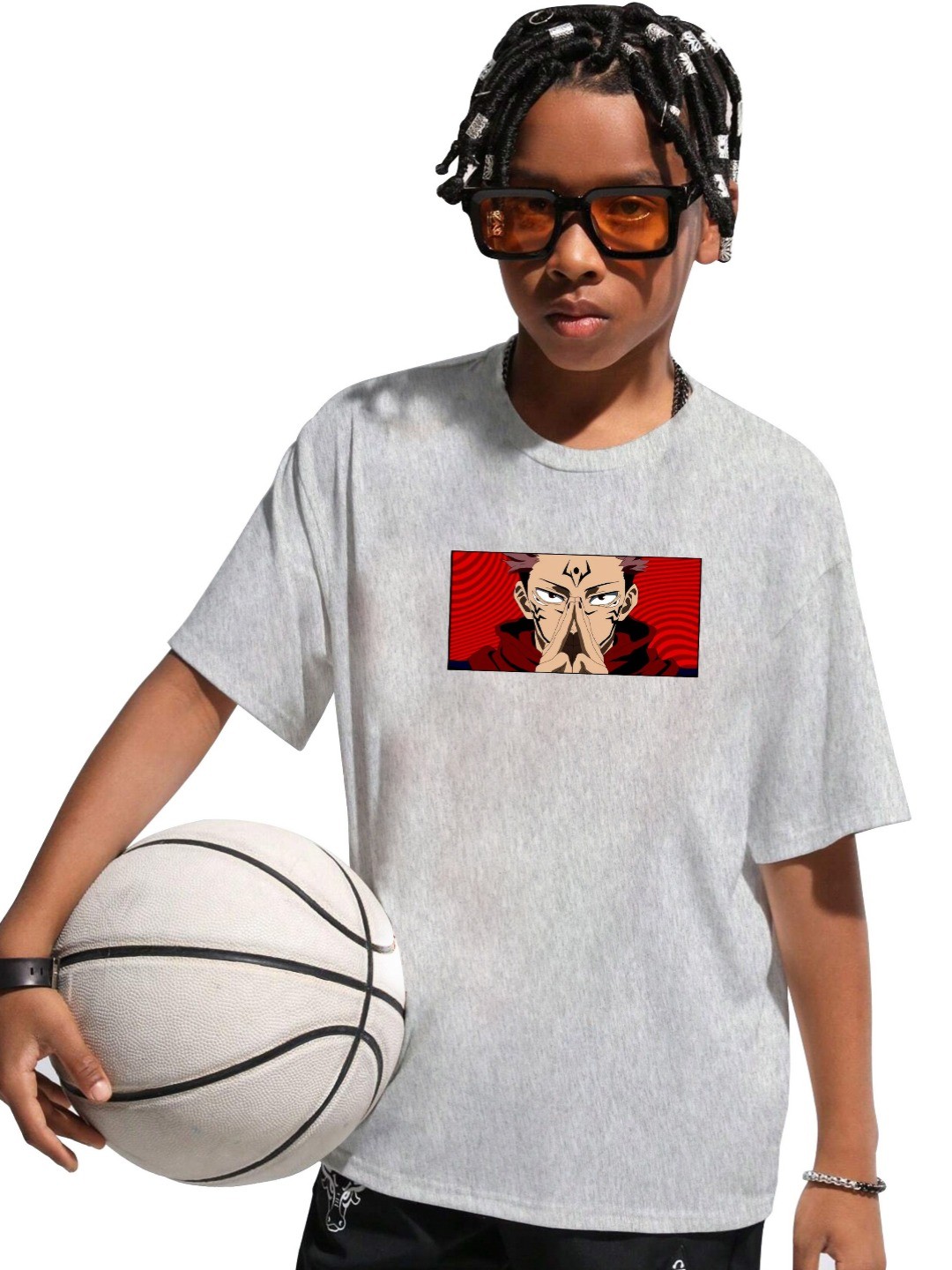 

MODARUE Boys Printed T-shirt, Grey