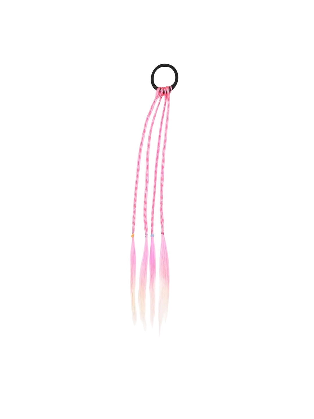 

LYTIX Set Of 6 Clip In Straight Colorful Braided Ponytail- Multicolor- 15.7 Inch, Assorted
