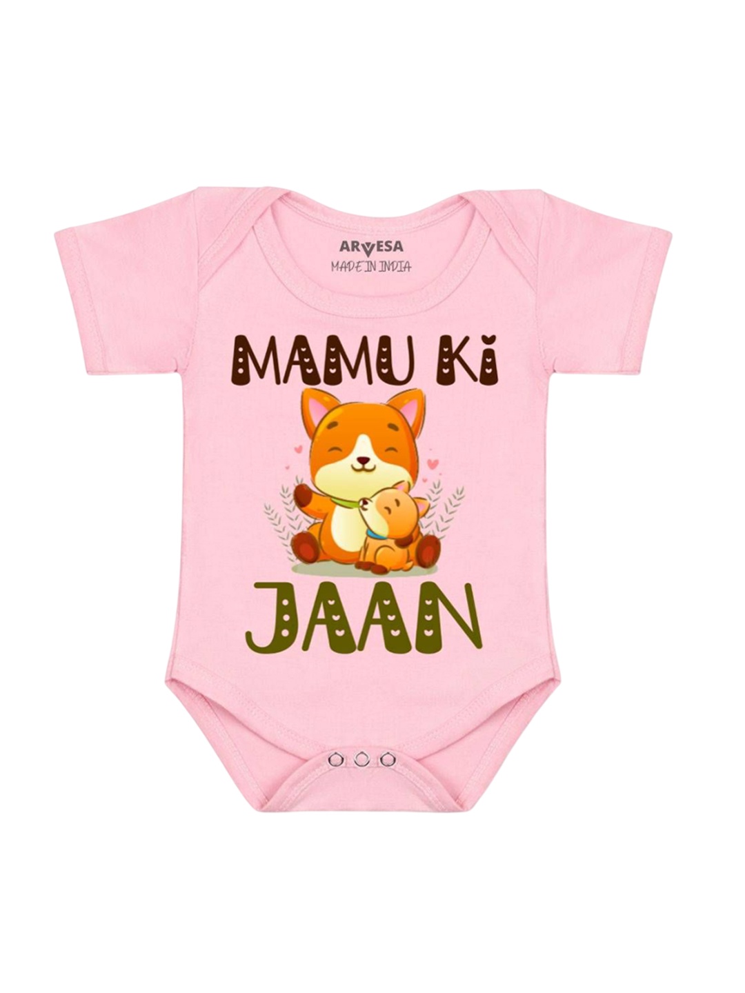 

Arvesa Mamu Ki Jaan Printed Romper, Pink
