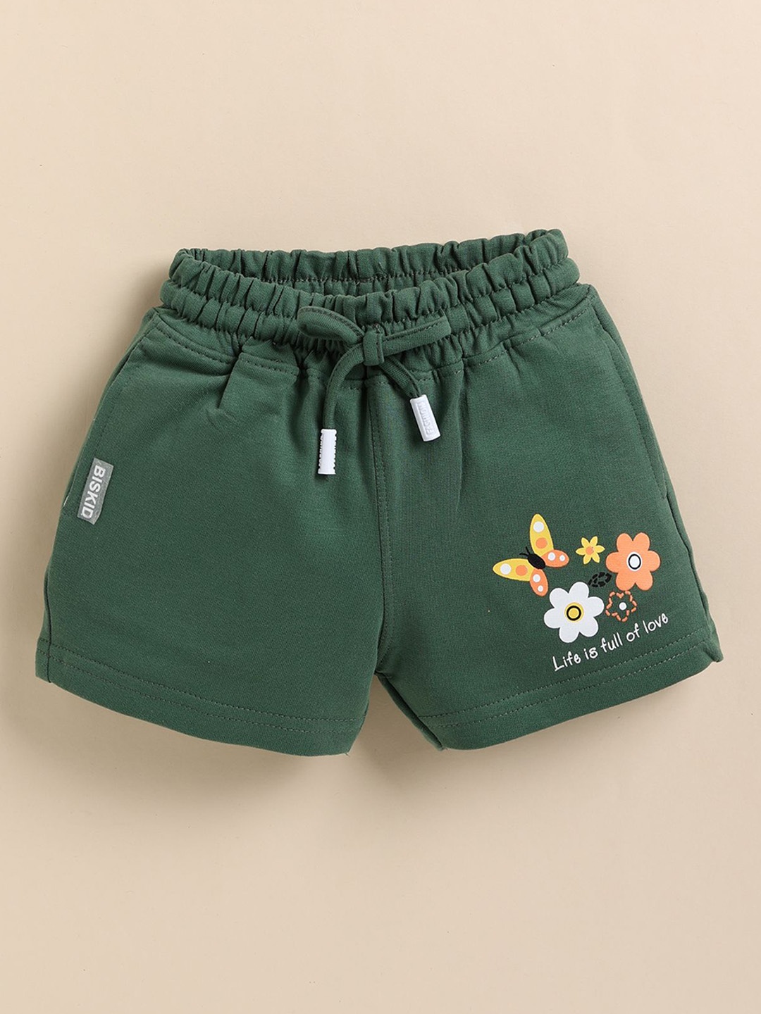 

Annie Girls Printed Cotton Hot Pants, Green
