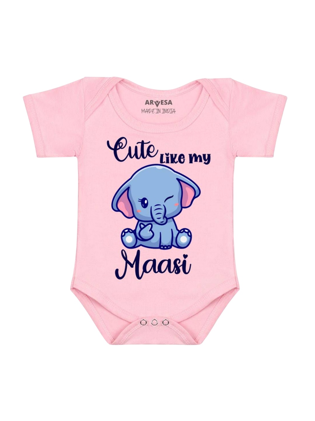 

Arvesa Cute Like My Maasi Printed Romper, Pink