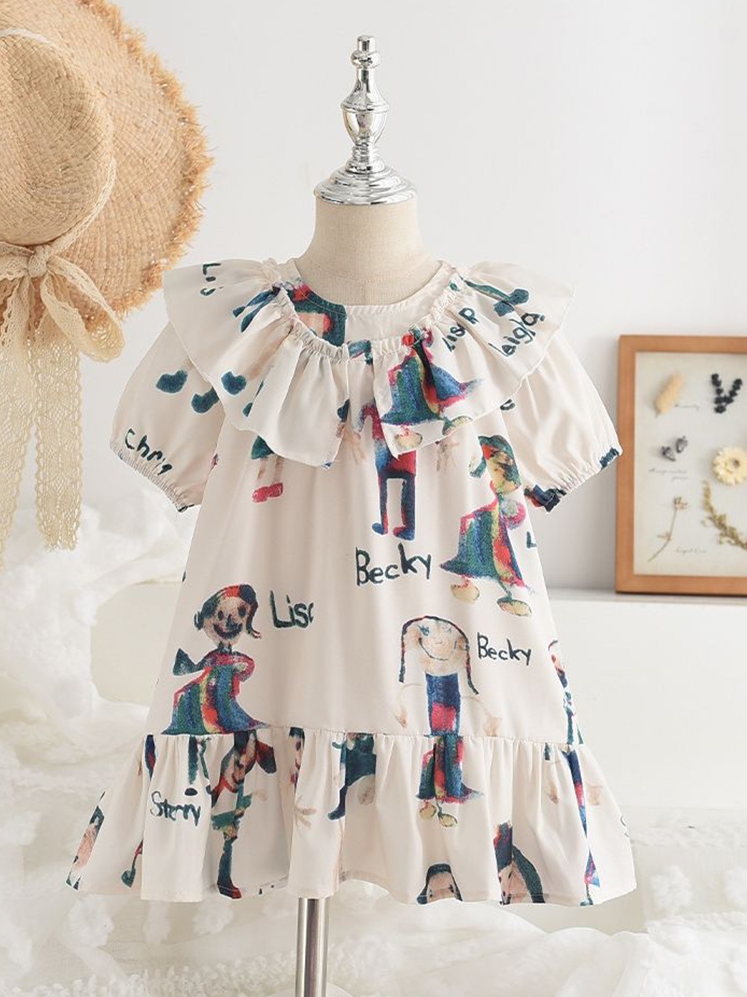 

LULU & SKY Print A-Line Dress, White