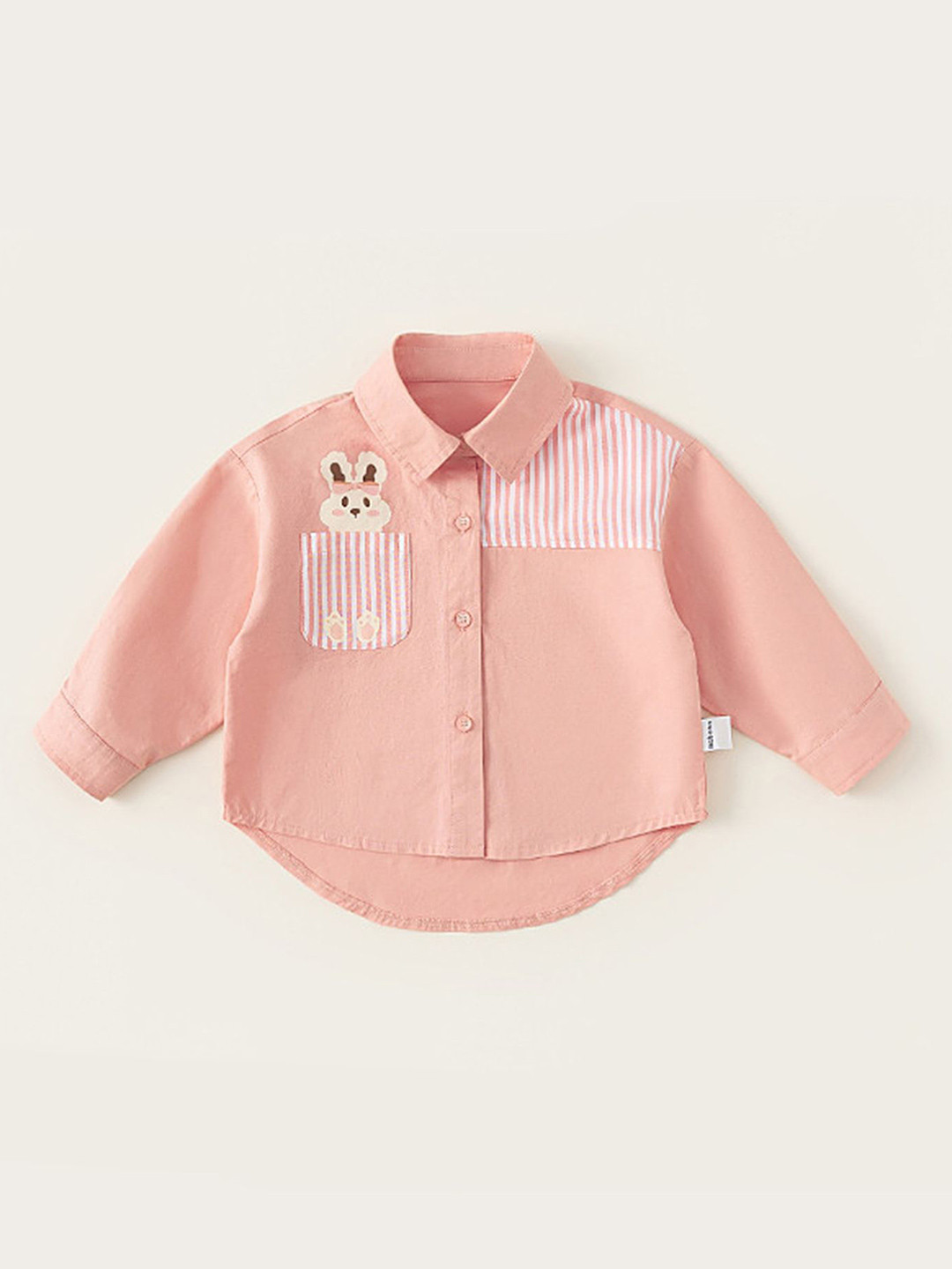 

LULU & SKY Girls Opaque Casual Shirt, Pink