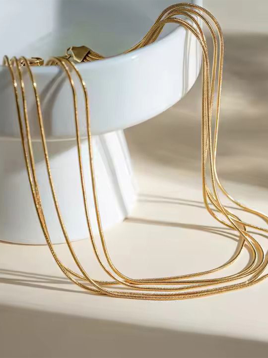 

Amalfa Starry Gold-Plated Multi-Layer Tassel Chain Necklace
