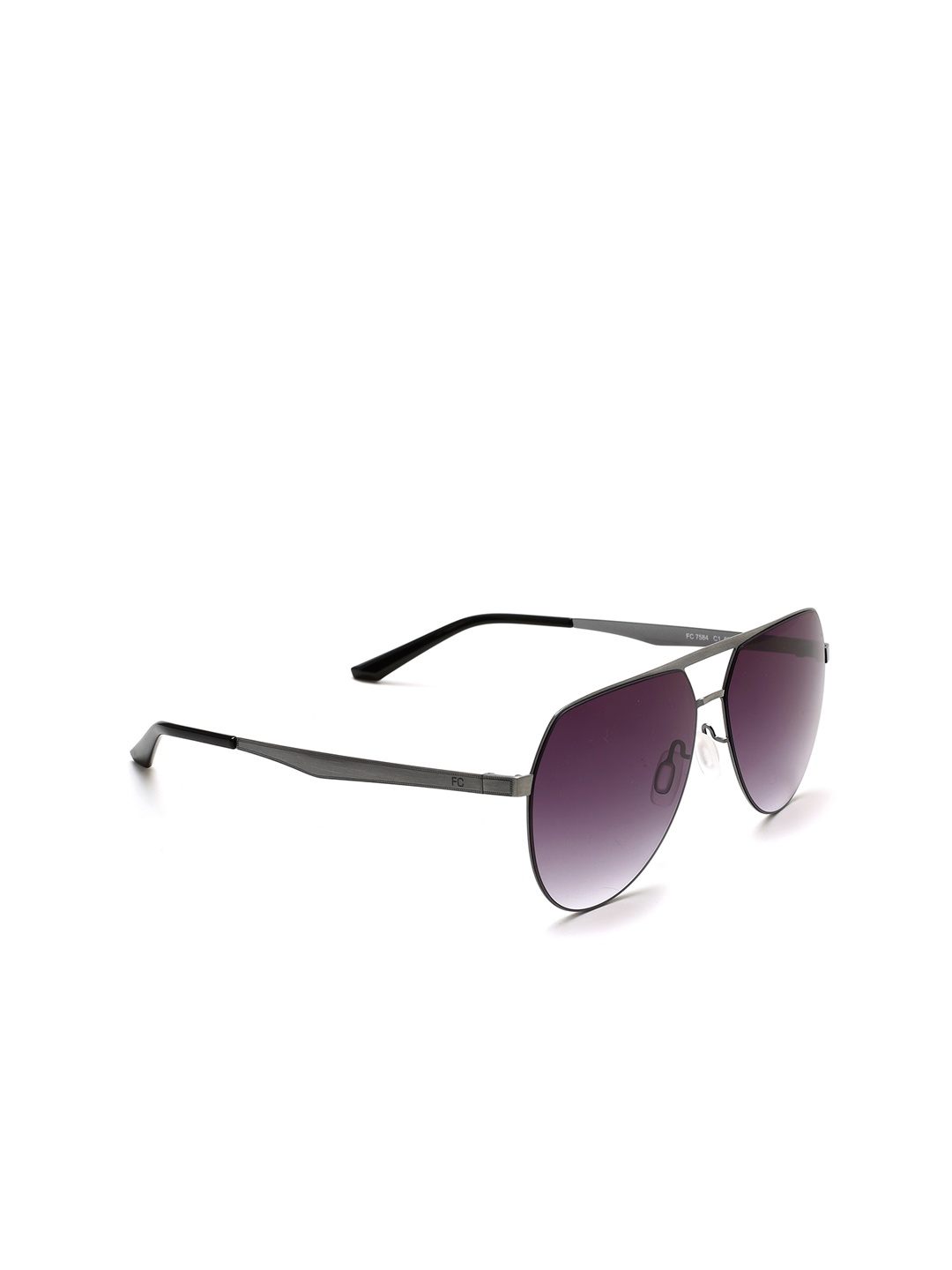 

French Connection Men Aviator Sunglasses with UV Protected Lens- FC 7584 C1 S-Grey