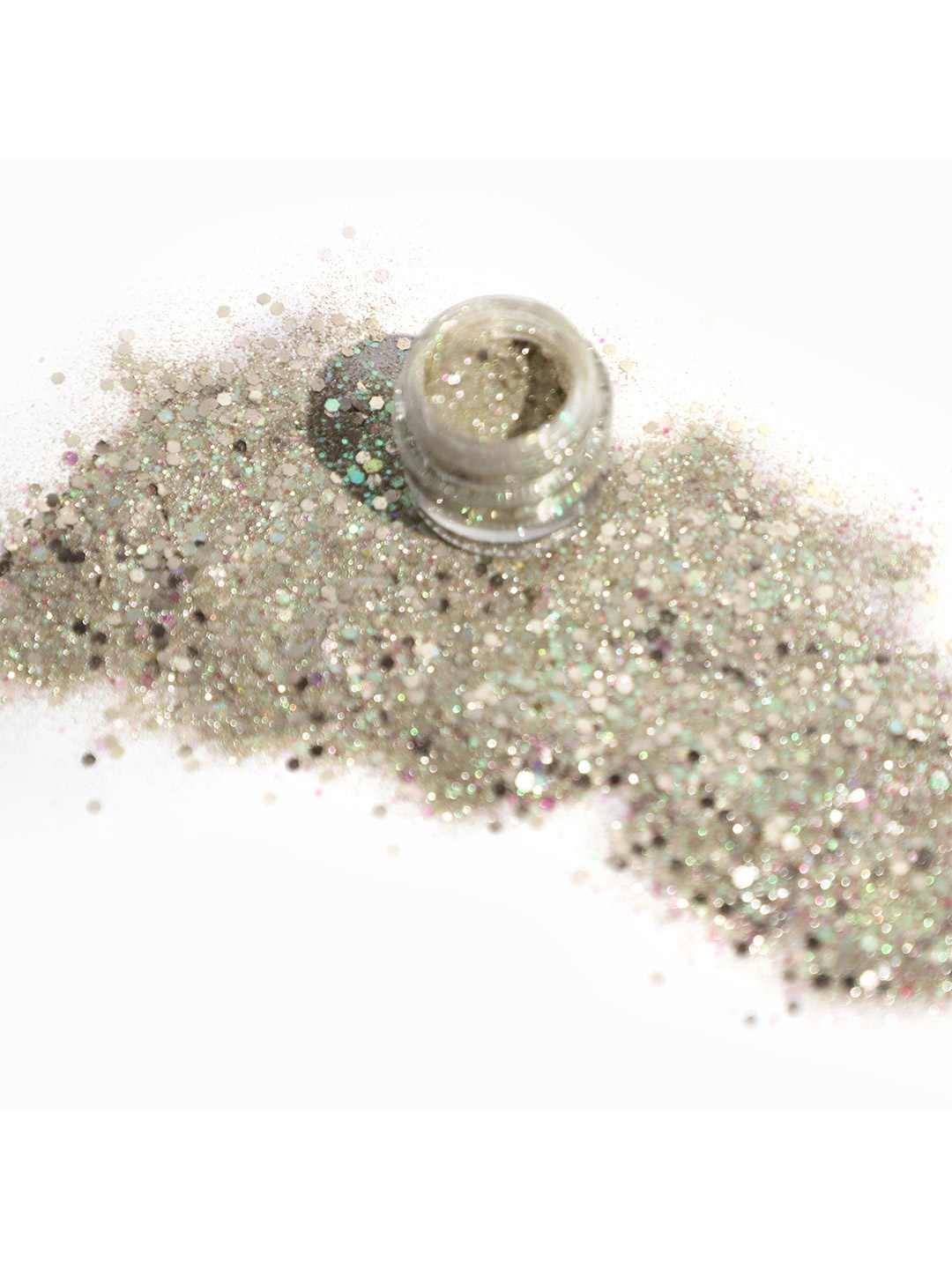 

TS COSMETICS Loose Glitter Popping Pigment High Shine Eyeshadow - Vanilla Ice, Silver