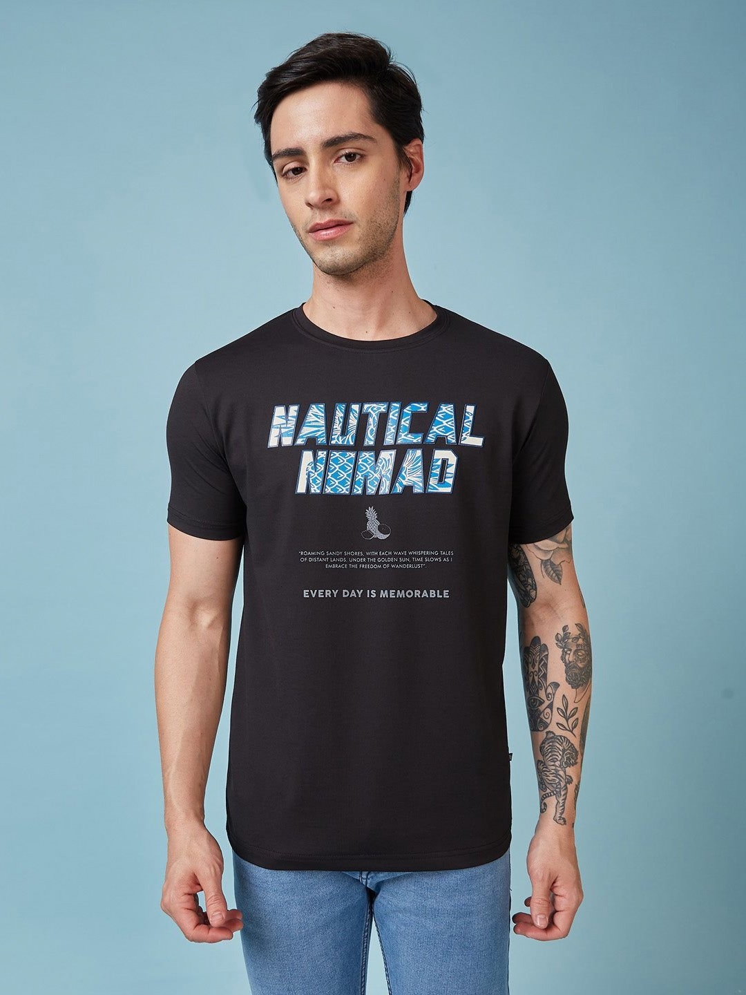 

Status Quo Men Typography Printed Round Neck Regular Fit T-shirt, Black
