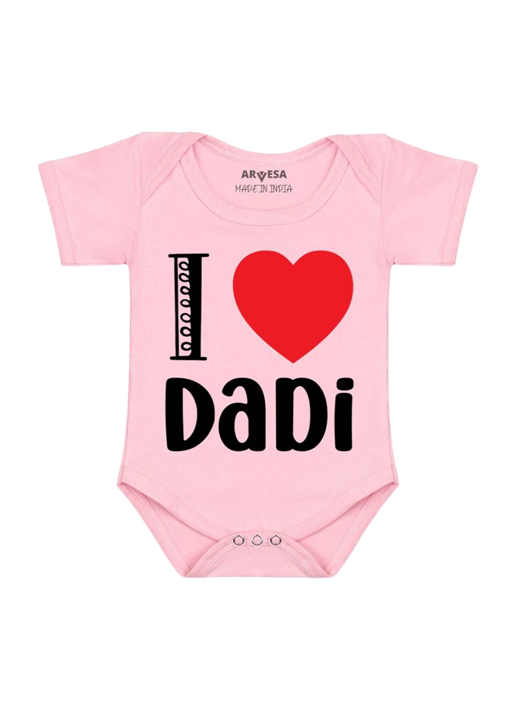 

Arvesa I Love Dadi Printed Romper, Pink