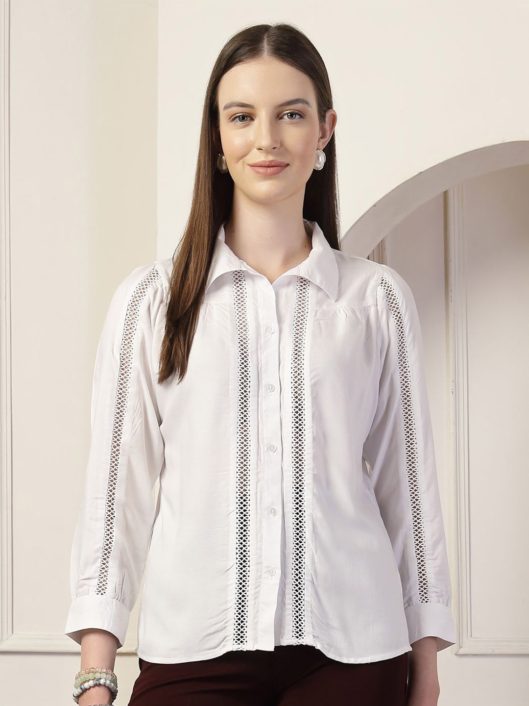 

Style Quotient Women Smart Opaque Formal Shirt, White