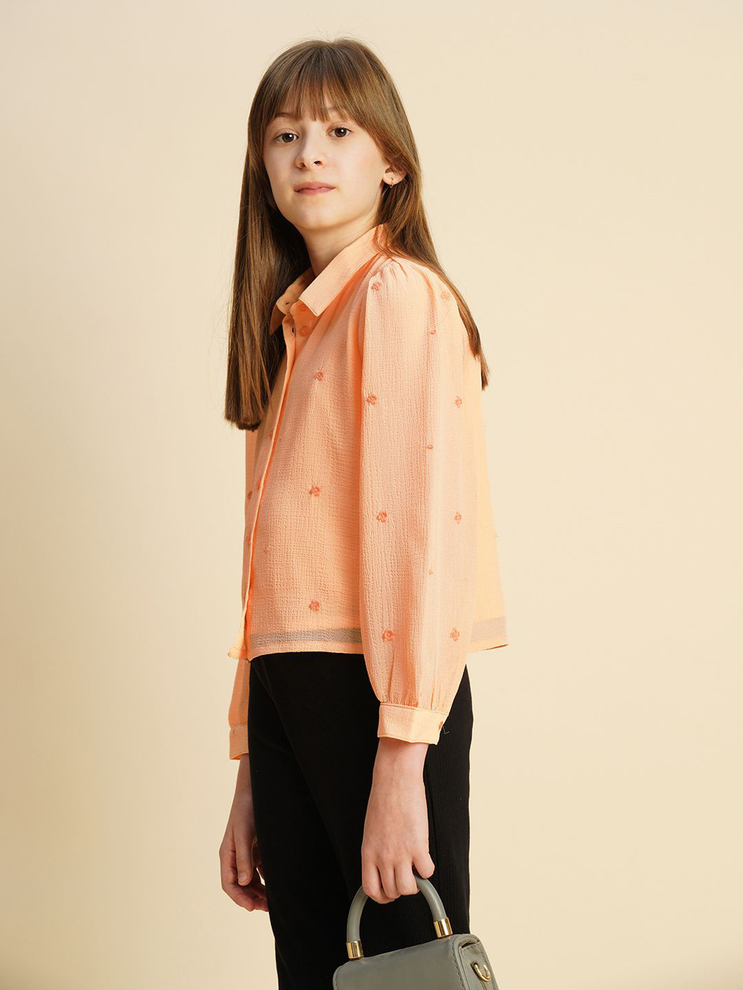 

Vero Moda Girls Opaque Casual Shirt, Orange