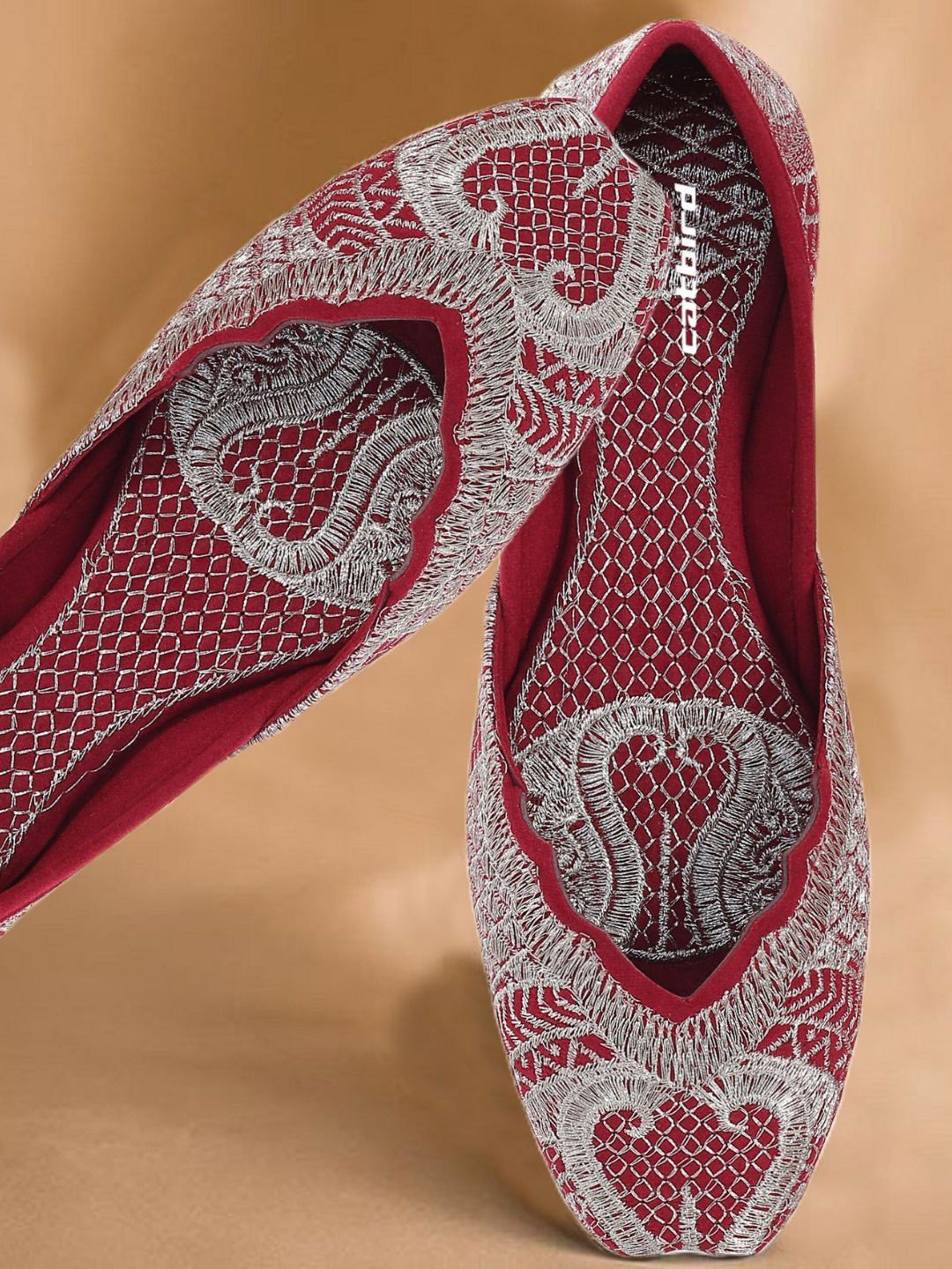 

CATBIRD Women Ethnic Mojaris, Maroon
