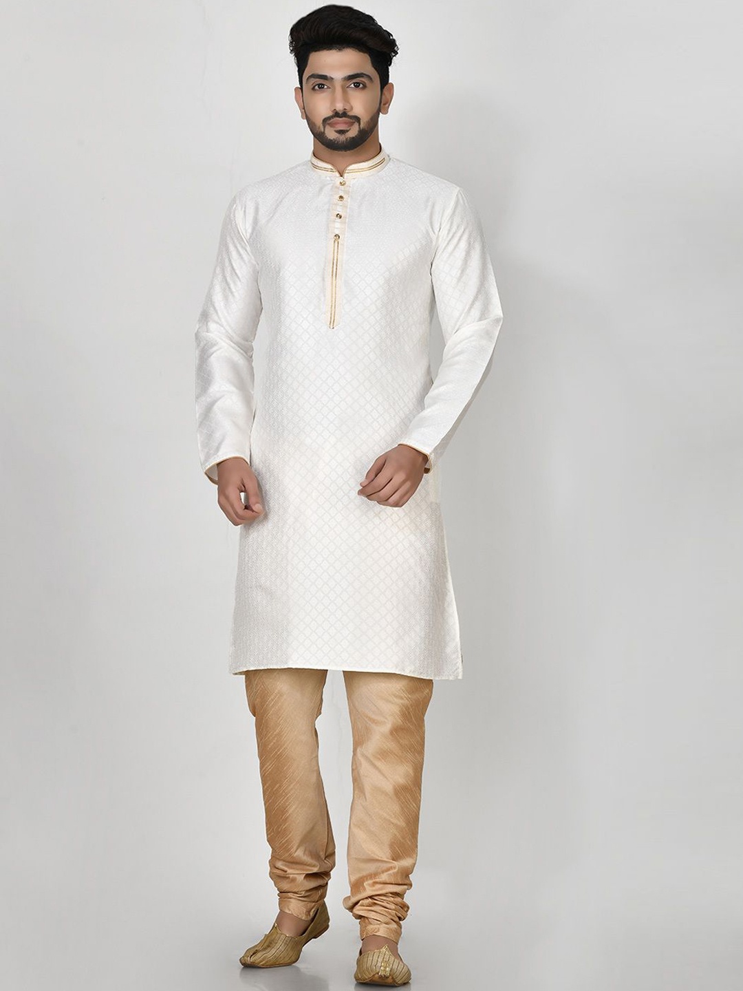 

RANAK Men Regular Kurta with Pyjamas, White