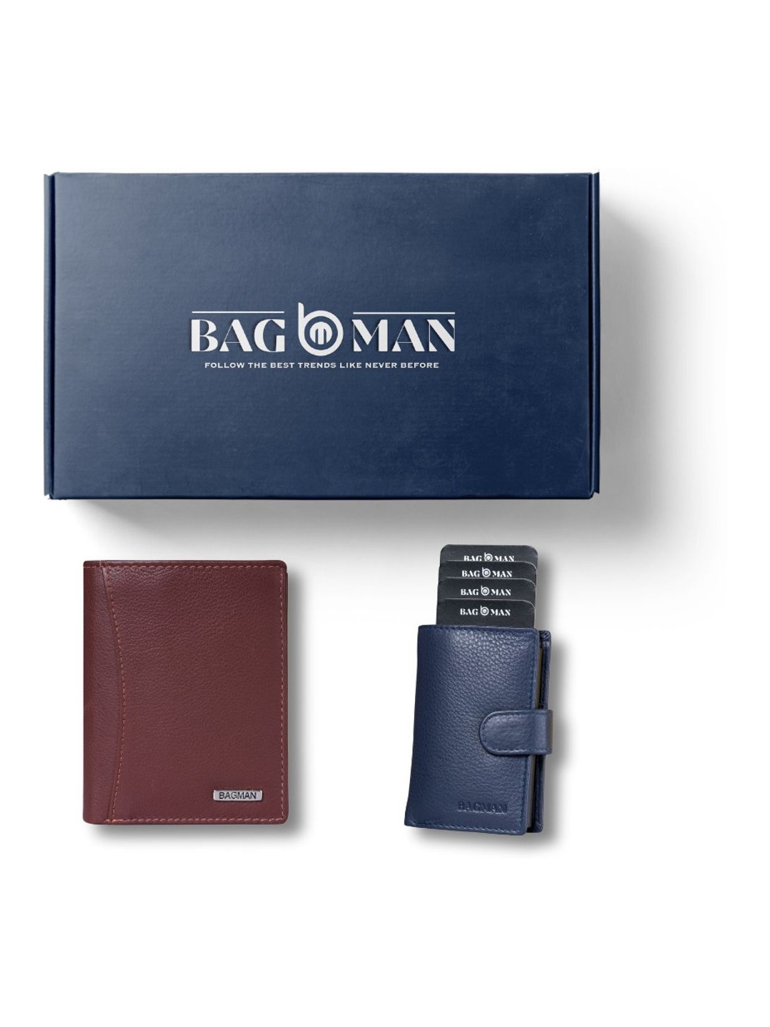 

BAGMAN Unisex Accessory Gift Set of, Brown