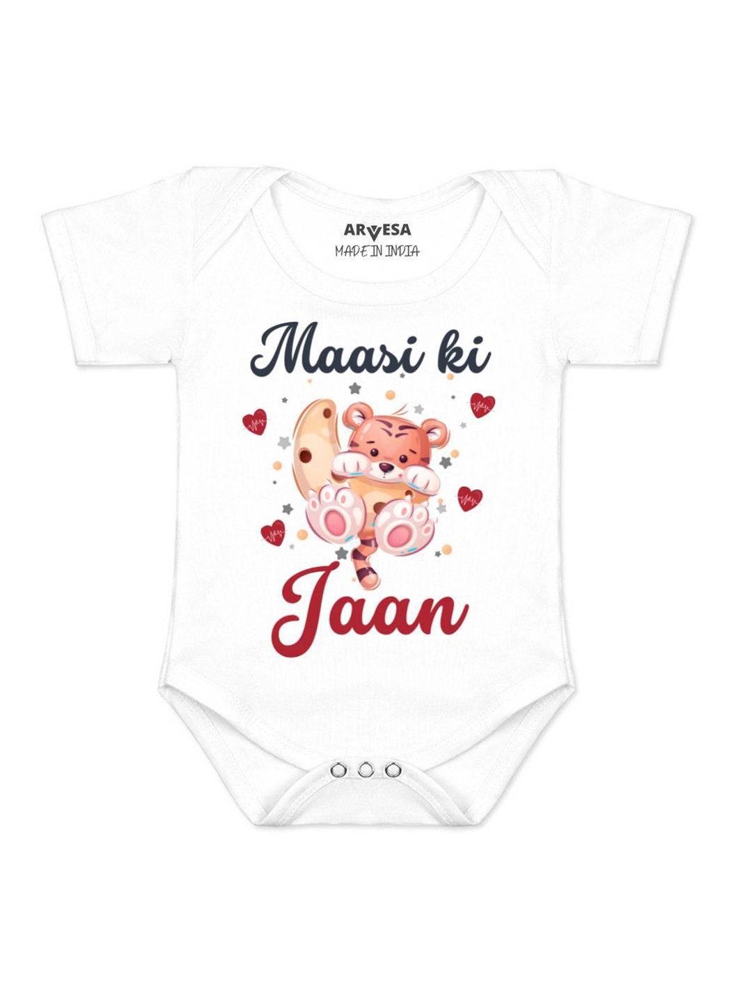 

Arvesa Kids Maasi Ki Jaan Printed Romper, White