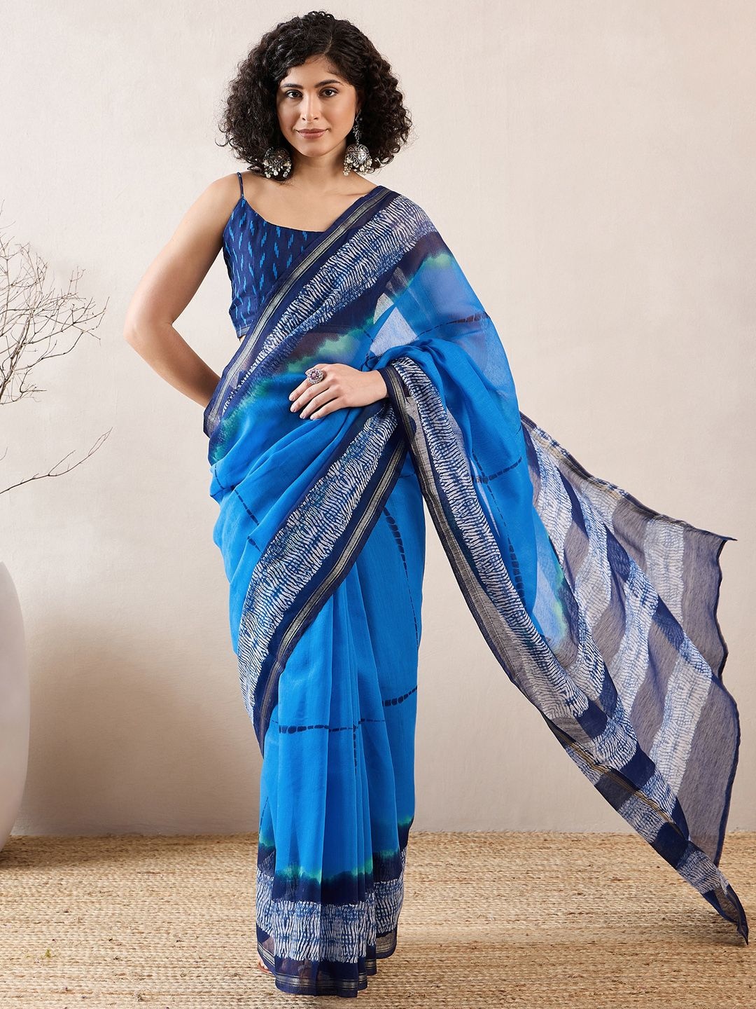 

Mitera Zari Bagh Saree, Blue
