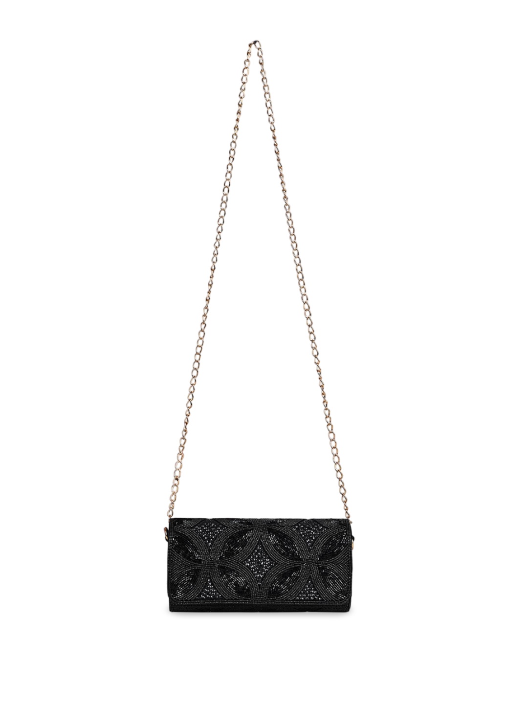 

MARKQUES Embellished Suede Structured Handheld Bag, Black