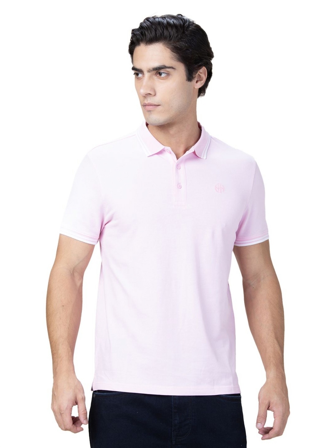 

Being Human Men Polo Collar T-shirt, Pink
