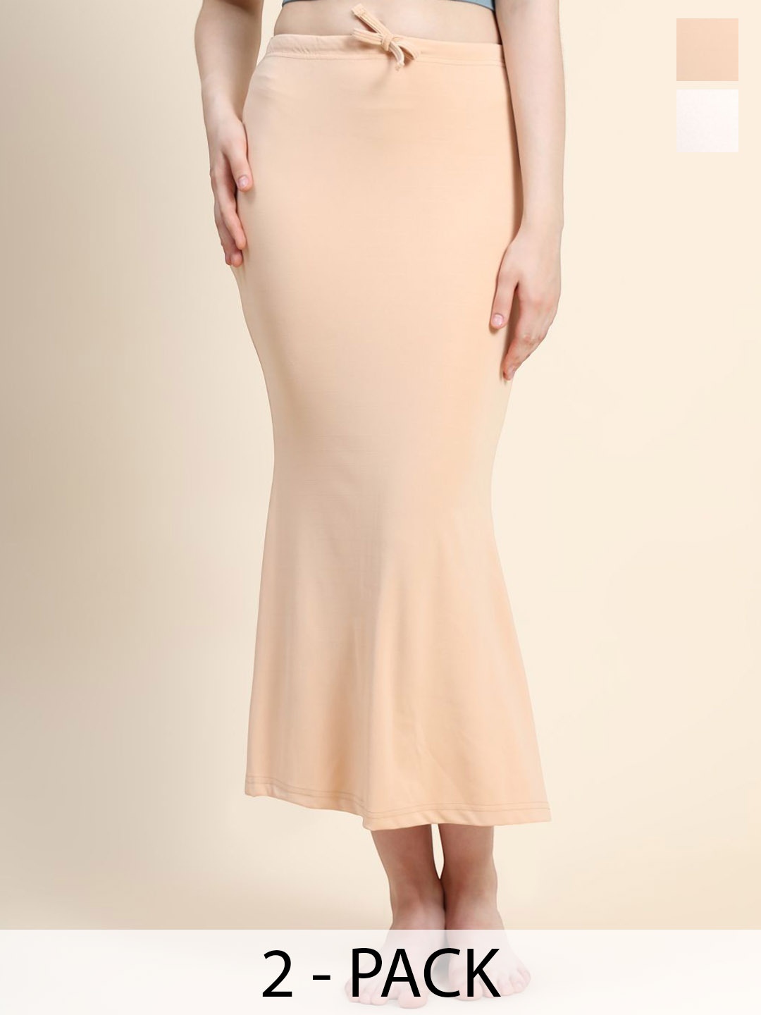 

Jaanvi Pack Of 2 Fish-Cut Saree Shapewear, Nude