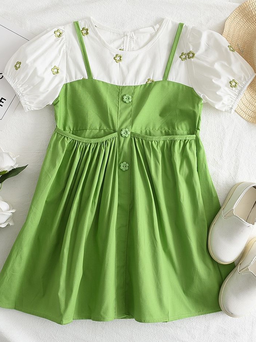 

LULU & SKY Peplum Dress, Green