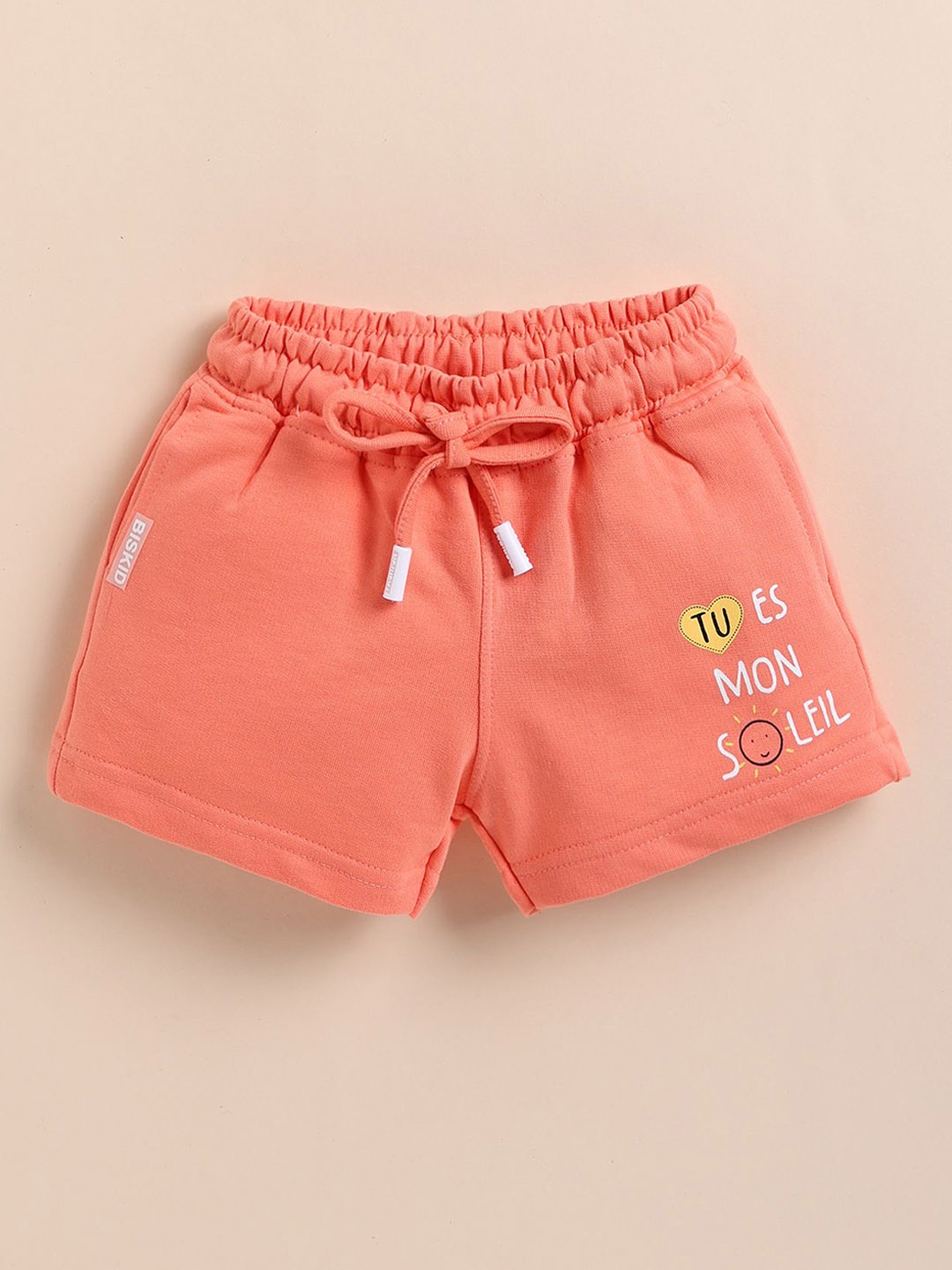 

Annie Girls Regular Fit Graphic Printed Shorts, Peach
