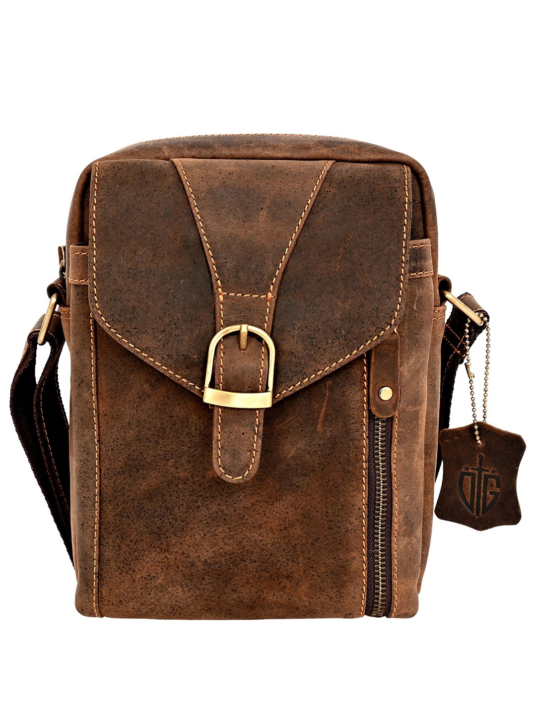 

HOUSE OF OLIVEGREEN Unisex Messenger Bag, Brown