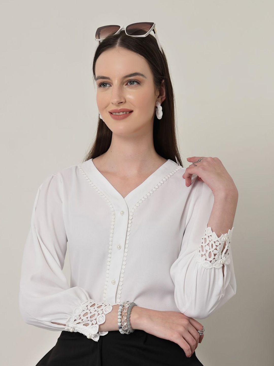 

Style Quotient Women Smart Opaque Formal Shirt, White