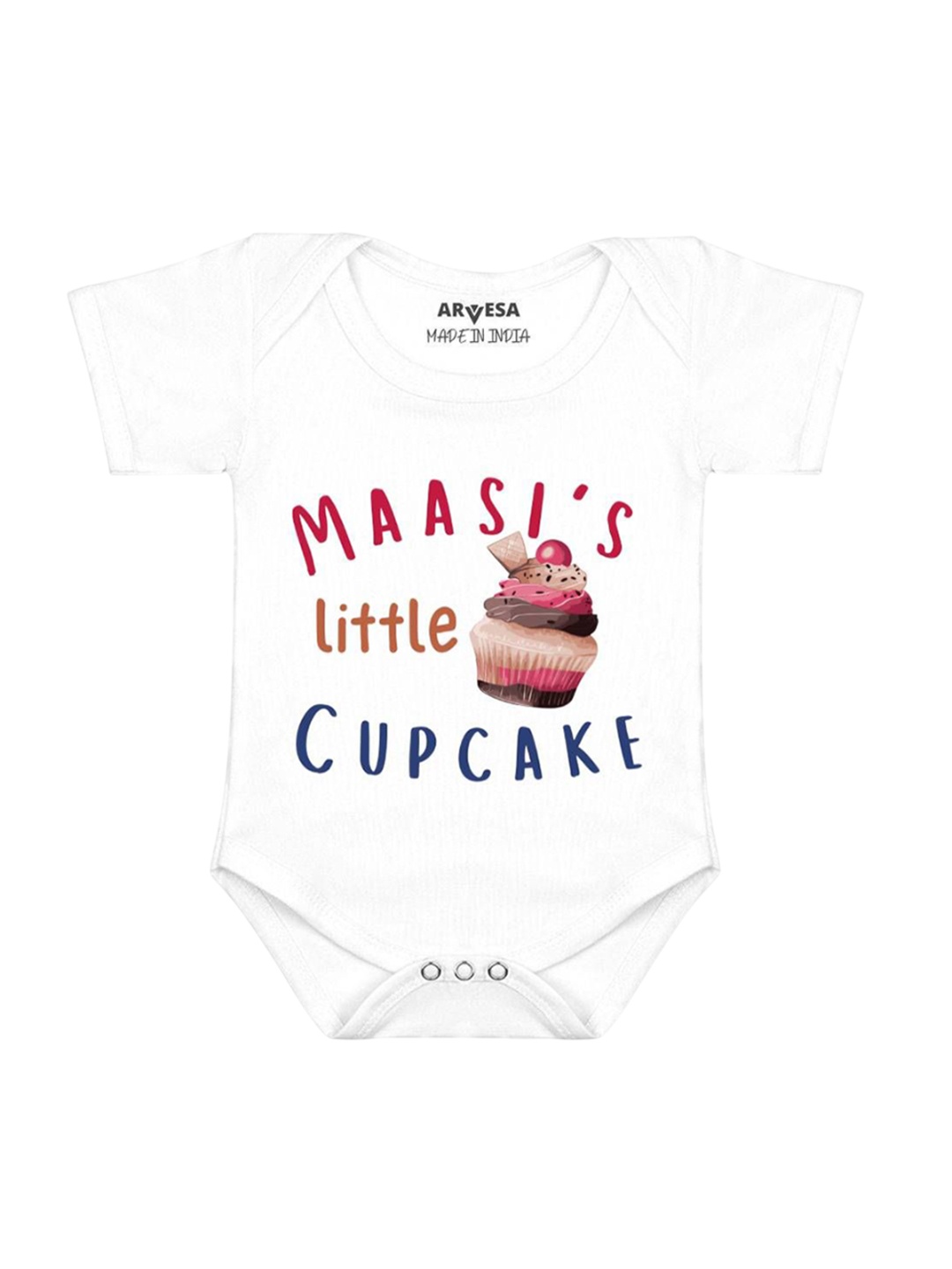 

Arvesa Maasi Little Cupcake Printed Romper, White