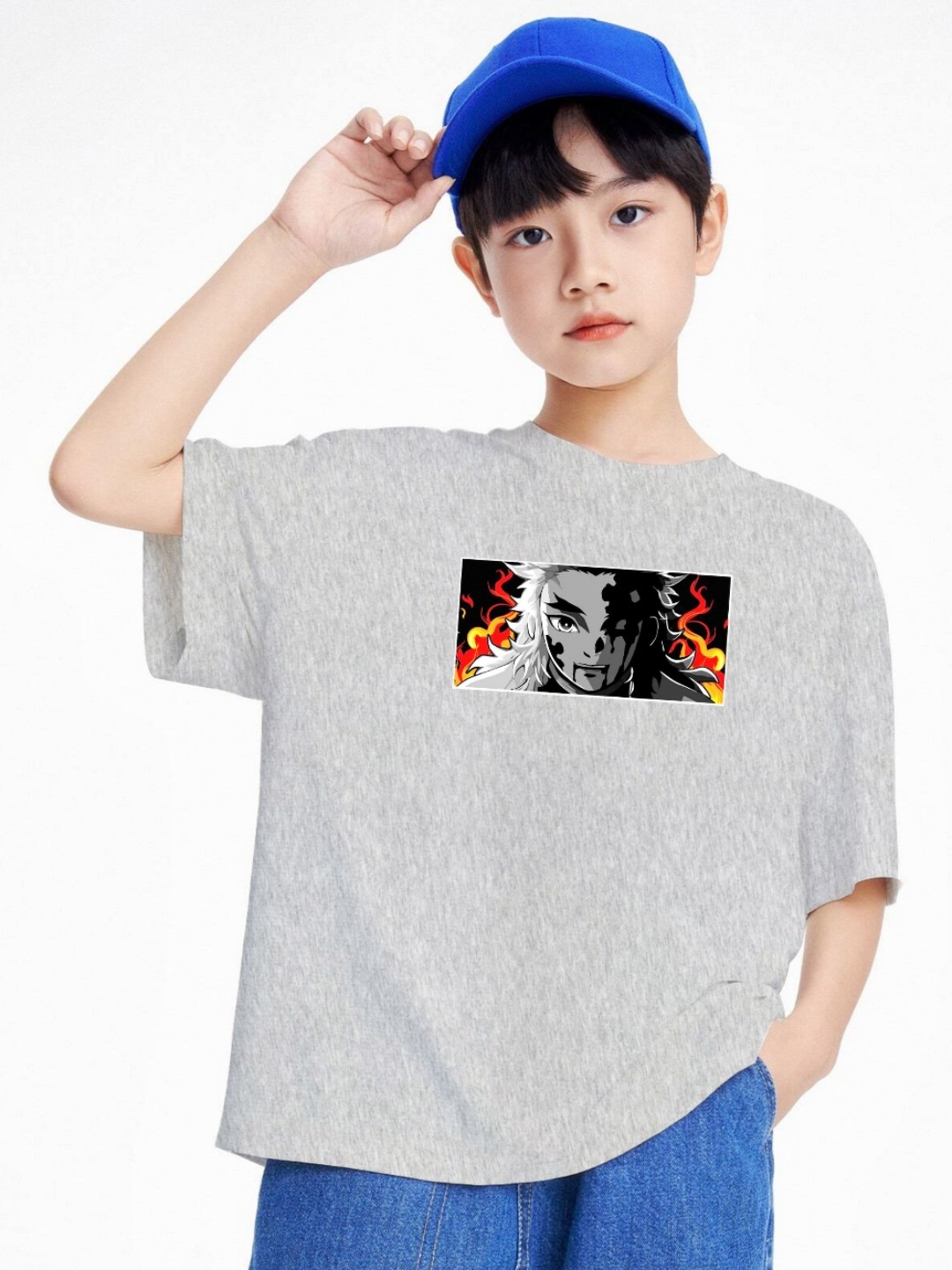 

BAESD Boys Printed T-shirt, Grey
