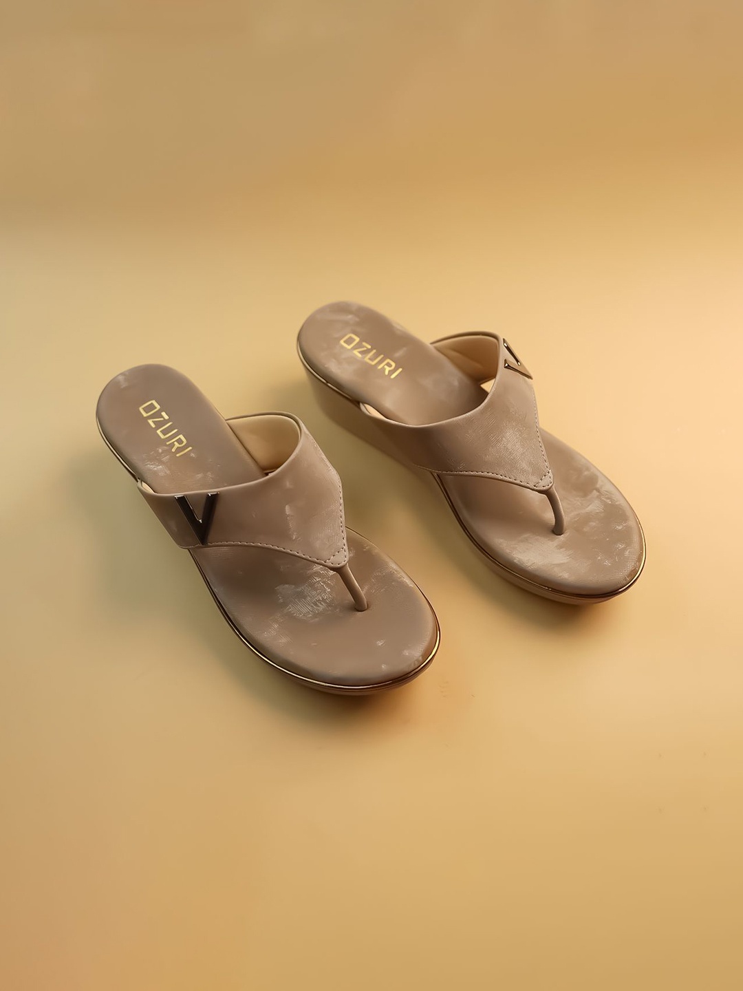 

Ozuri Party Wedge Sandals, Beige