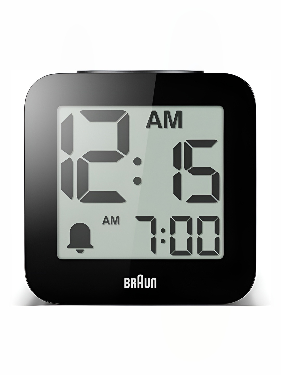 

Braun Black Textured Traditional Square Shaped Alarm Clock