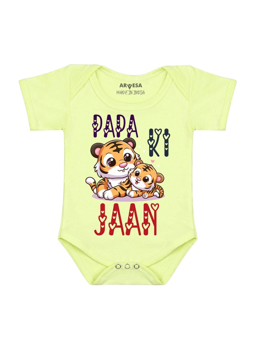 

Arvesa Papa Ki Jaan Printed Romper, Yellow