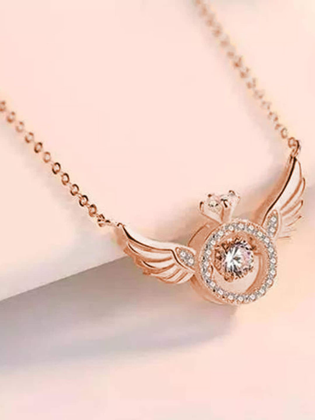 

BEYTER Rose Gold-Plated Stainless Steel Minimal Angel Wing Chain
