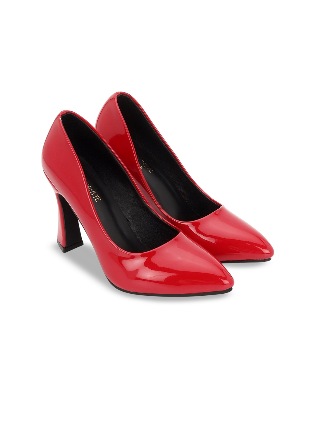 

Justin Whyte Block Pumps with Bows, Red