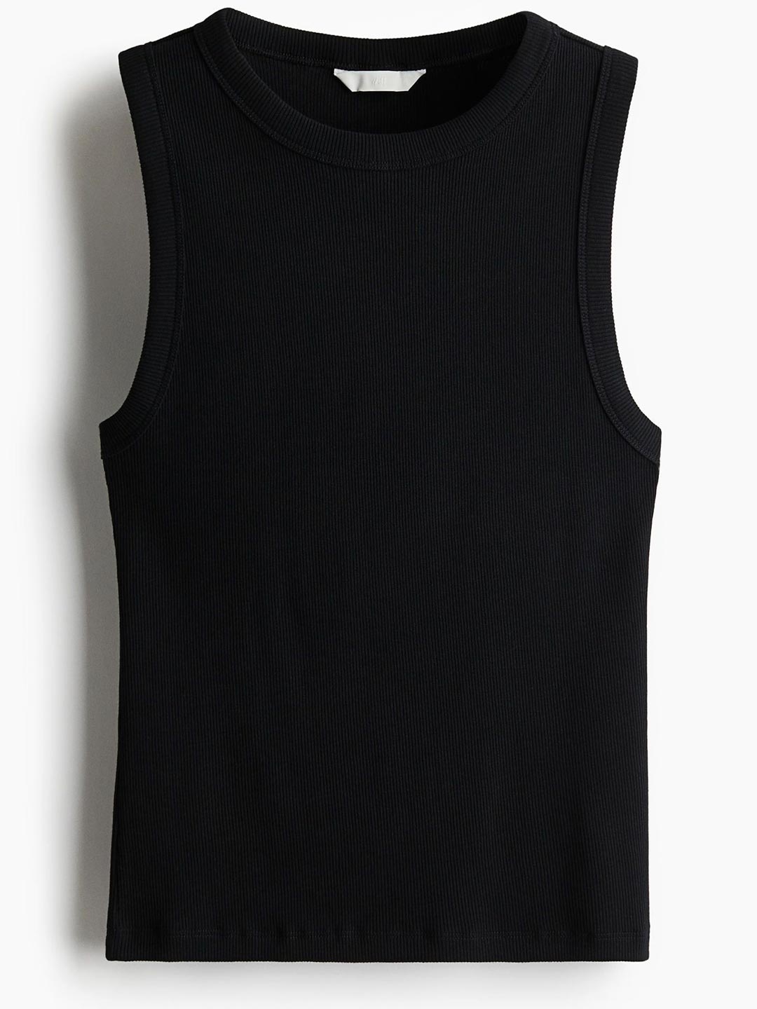 

H&M Ribbed Vest Top, Black