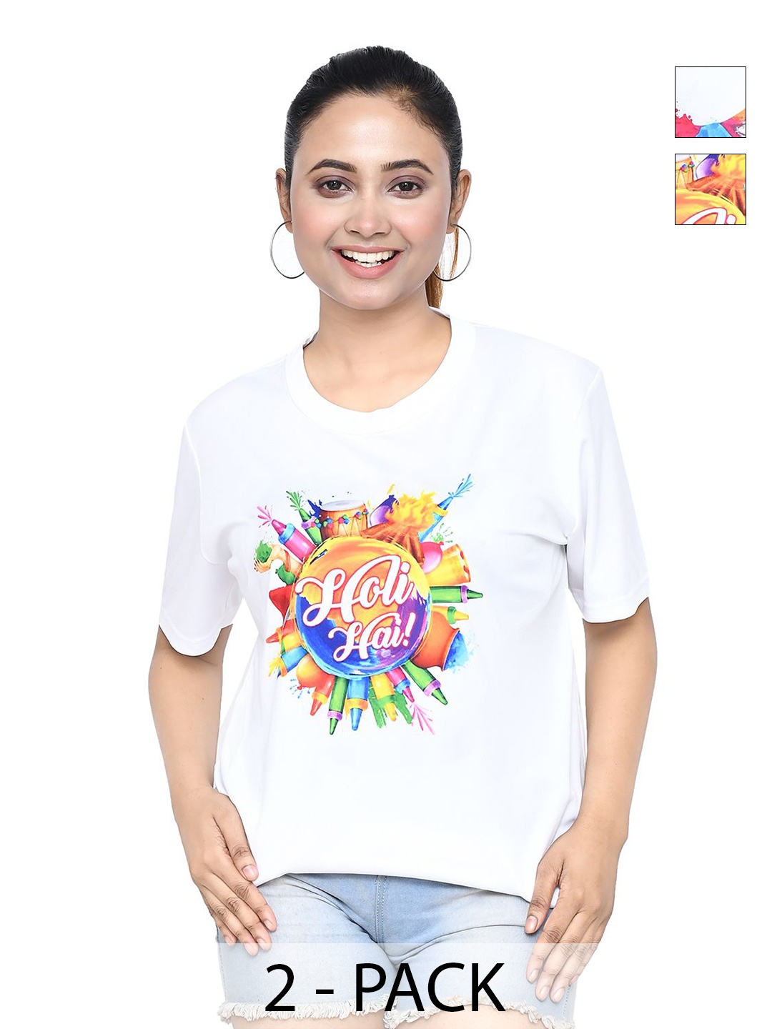 

RAPL Women 2 Printed T-shirt, White
