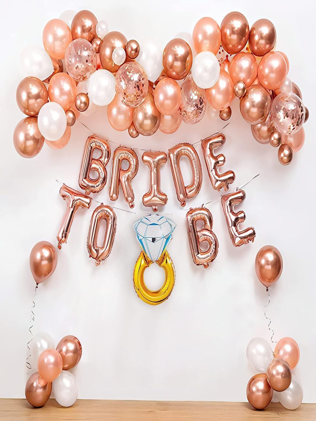 

Special You 36-Pcs Rose Gold & White Foil Balloons Bride To Be Decors